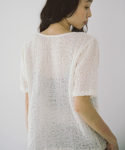 「duei」 7分袖ニットカーディガン FREE ブラック レディース_画像7