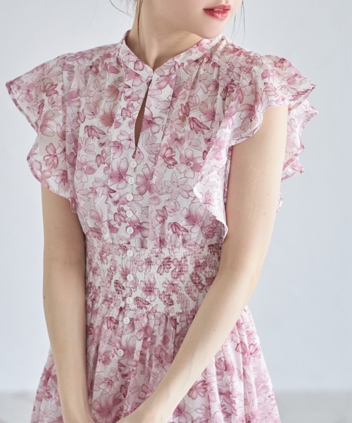 「tocco closet」 ノースリーブワンピース M ブルー レディース_画像3