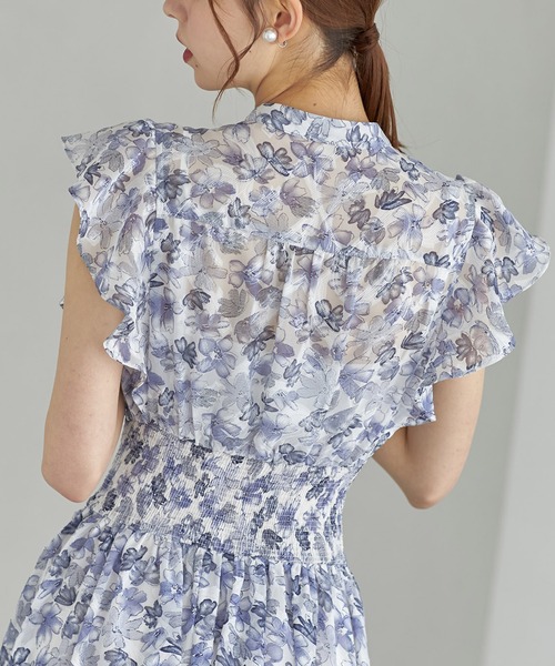 「tocco closet」 ノースリーブワンピース M ブルー レディース_画像6