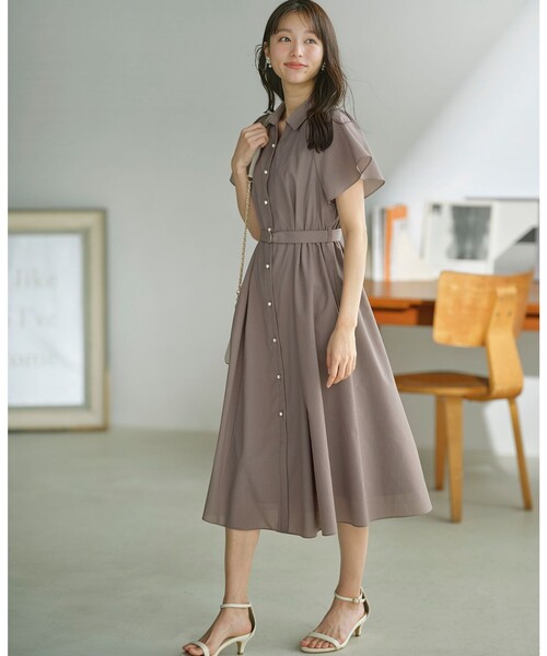 「ANY SIS」 半袖ワンピース 0 ネイビー レディース_画像6