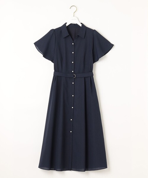 「ANY SIS」 半袖ワンピース 0 ネイビー レディース_画像7