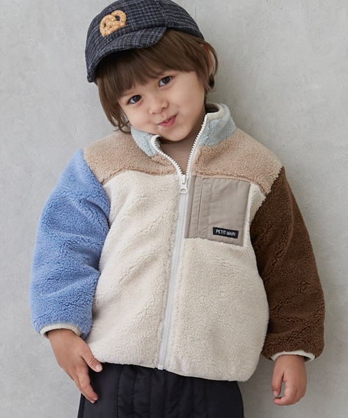petit main ブルゾン アウター 「洗える」ボアジャケット キッズ 子供