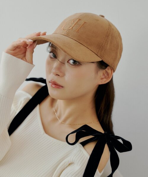 Chico（チコ） キャップ 帽子 コーデュロイロゴキャップ レディース