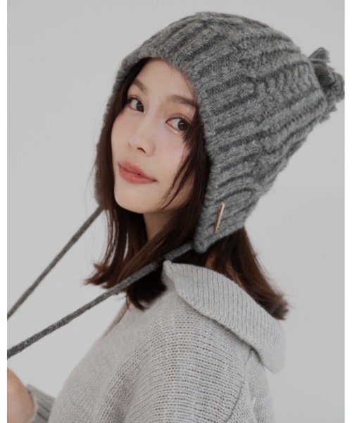 JUMELLE（ジュメロ） ニット帽 ニットキャップ イヤーフラップニット帽