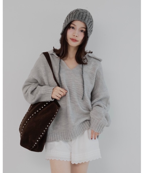 JUMELLE（ジュメロ） ニット帽 ニットキャップ イヤーフラップニット帽