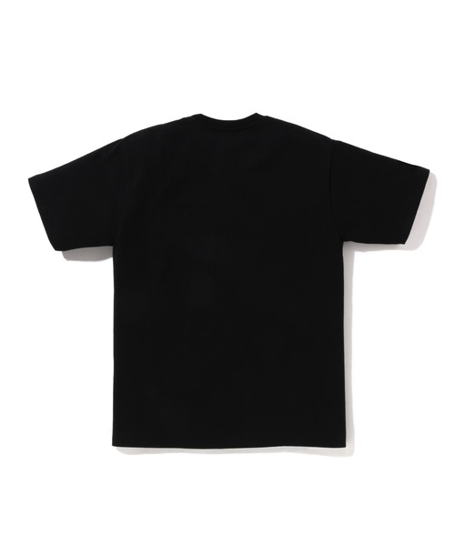 「A BATHING APE」 半袖Tシャツ MEDIUM ブラック×ピンク メンズの画像