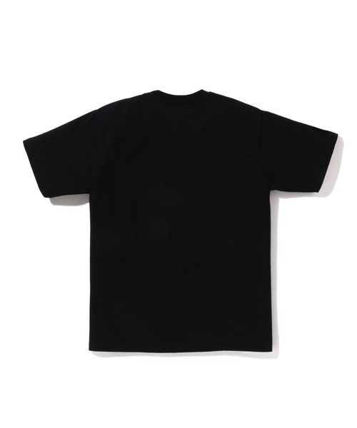 「A BATHING APE」 半袖Tシャツ MEDIUM ブラック×ピンク メンズの画像