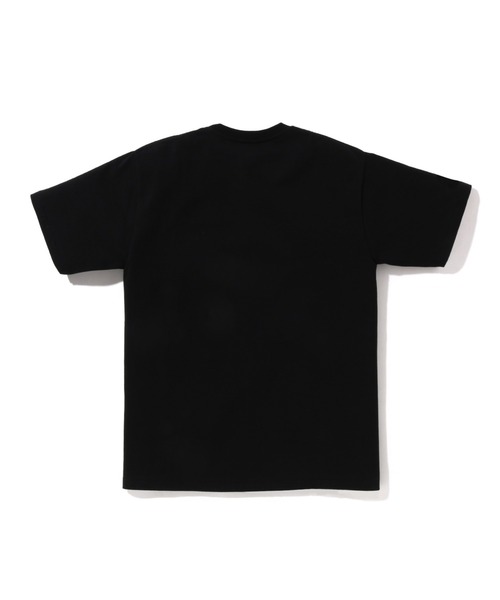 「A BATHING APE」 半袖Tシャツ MEDIUM ブラック×ピンク メンズの画像