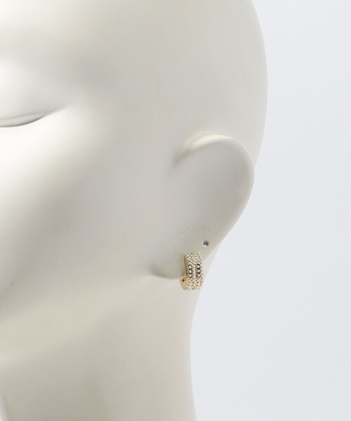 ピアス Kenneth Jay Lane Pearl Pave Huggies ピアス レディースの画像