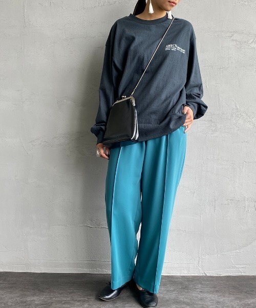 「AMERICANA」 長袖カットソー ONE SIZE 杢グレー レディース_画像2