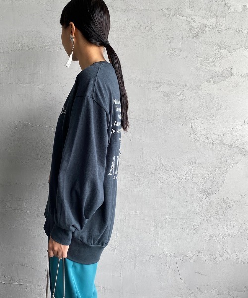 「AMERICANA」 長袖カットソー ONE SIZE 杢グレー レディース_画像4