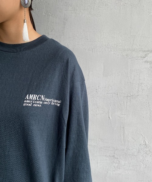 「AMERICANA」 長袖カットソー ONE SIZE 杢グレー レディース_画像6