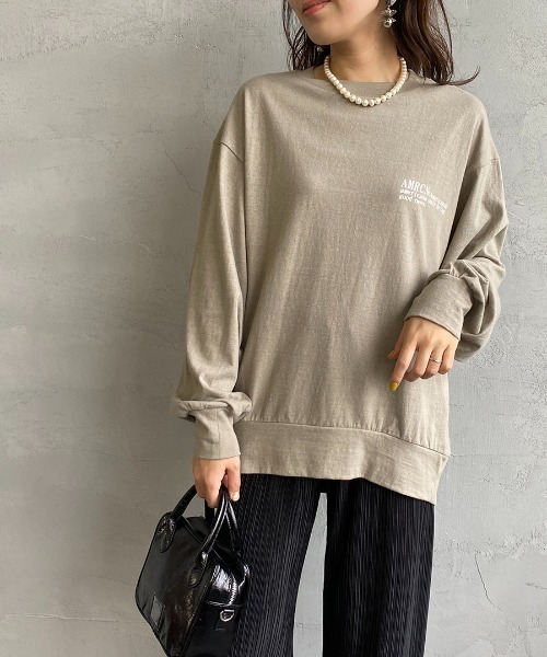 「AMERICANA」 長袖カットソー ONE SIZE 杢グレー レディース_画像9