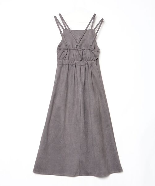 「DRESKIP」 キャミソールワンピース 02 チャコールグレー レディース_画像2