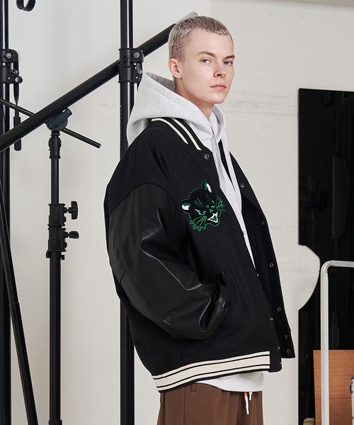 SeeSew スタジャン 「UNISEX」NEKOMATA STADIUM JACKET/ネコマタ