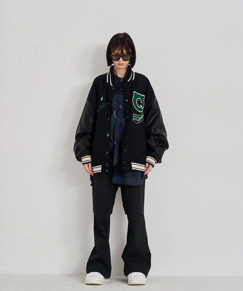 SeeSew スタジャン 「UNISEX」NEKOMATA STADIUM JACKET/ネコマタ