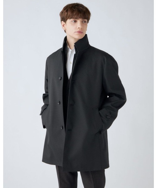 SUIT SELECT ステンカラーコート コート レイヤードスタンドカラー
