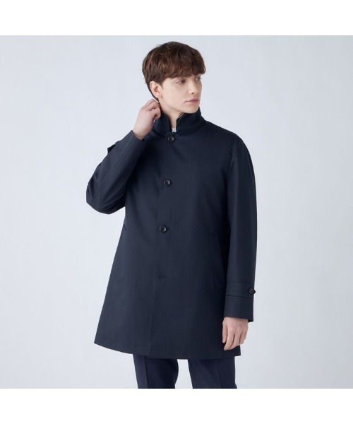 SUIT SELECT ステンカラーコート コート レイヤードスタンドカラー