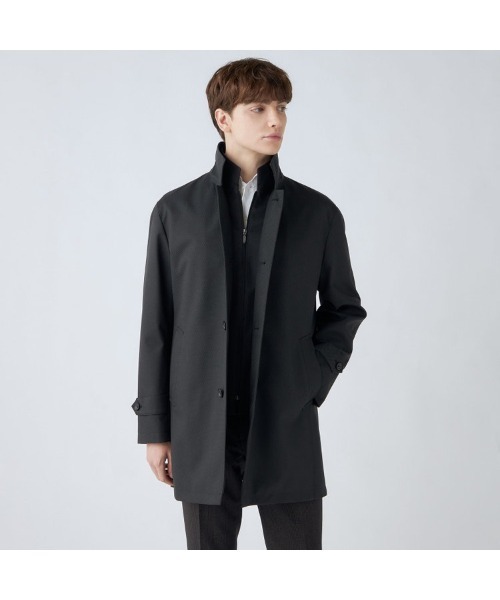 つくし様用　theory スタンドカラーコート ダークグレー SUIT SELECT ステンカラーコート コート レイヤードスタンドカラー