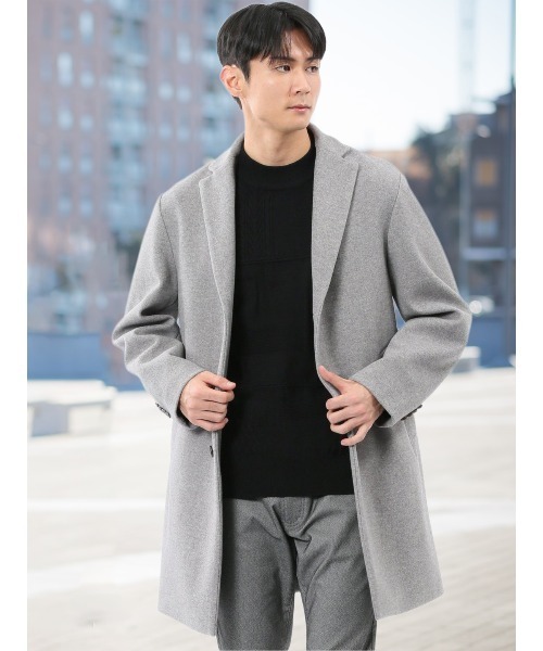 TAKA-Q（タカキュー） チェスターコート コート 「ストレッチ メルトン