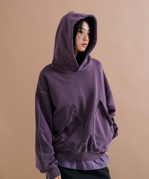 トレーナー スウェット 「PUNCHLINE」Big Pocket Pigment Hoodie/JJHD9162 メンズ_4