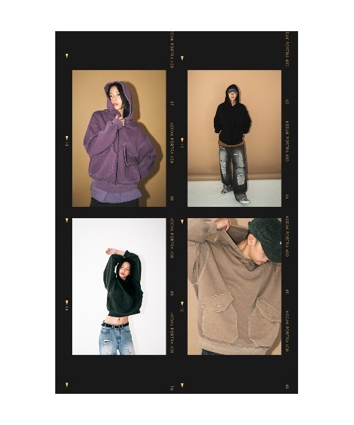 トレーナー スウェット 「PUNCHLINE」Big Pocket Pigment Hoodie/JJHD9162 メンズ_5