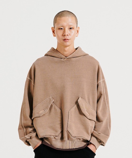 トレーナー スウェット 「PUNCHLINE」Big Pocket Pigment Hoodie/JJHD9162 メンズ_9