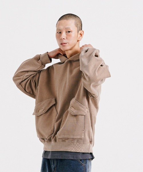 トレーナー スウェット 「PUNCHLINE」Big Pocket Pigment Hoodie/JJHD9162 メンズ_11