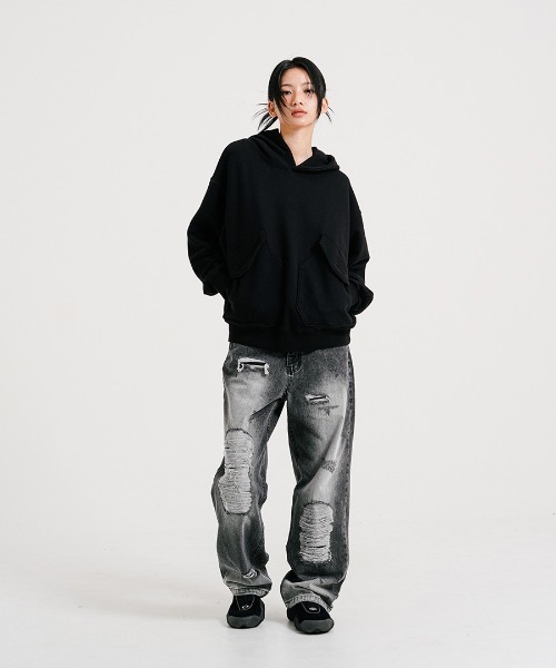 トレーナー スウェット 「PUNCHLINE」Big Pocket Pigment Hoodie/JJHD9162 メンズ_20