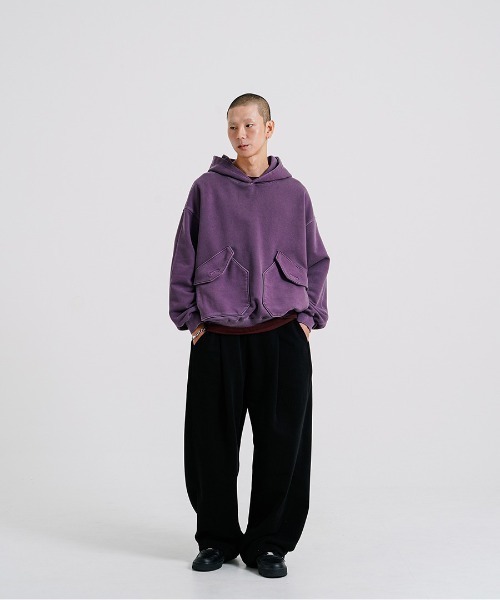 トレーナー スウェット 「PUNCHLINE」Big Pocket Pigment Hoodie/JJHD9162 メンズ_16