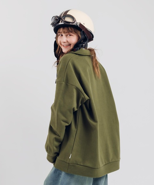 「MUHET」 スウェットカットソー X-LARGE ライトベージュ レディース_画像5