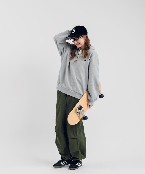 「MUHET」 スウェットカットソー X-LARGE ライトベージュ レディース_画像8