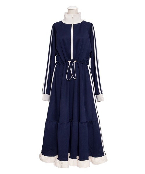 「PUNYUS」 長袖ワンピース 1 ネイビー レディース_画像5