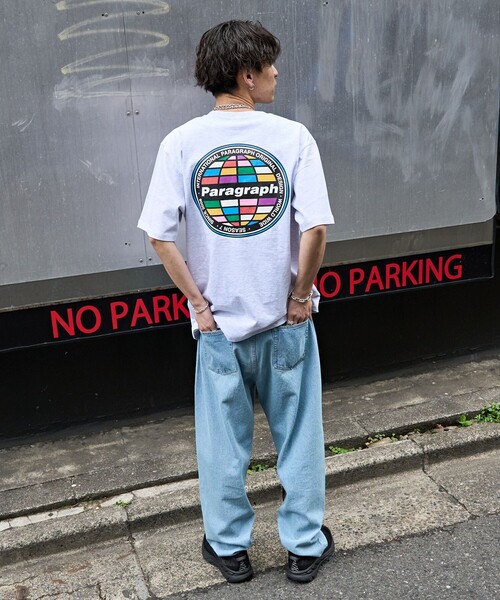「Paragraph」 半袖Tシャツ フリ- ブルー メンズの画像