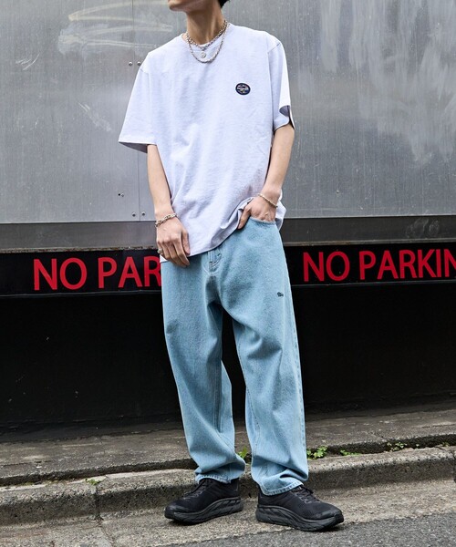 「Paragraph」 半袖Tシャツ フリ- ブルー メンズの画像