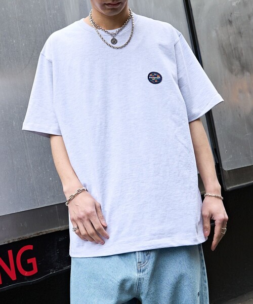 「Paragraph」 半袖Tシャツ フリ- ブルー メンズの画像