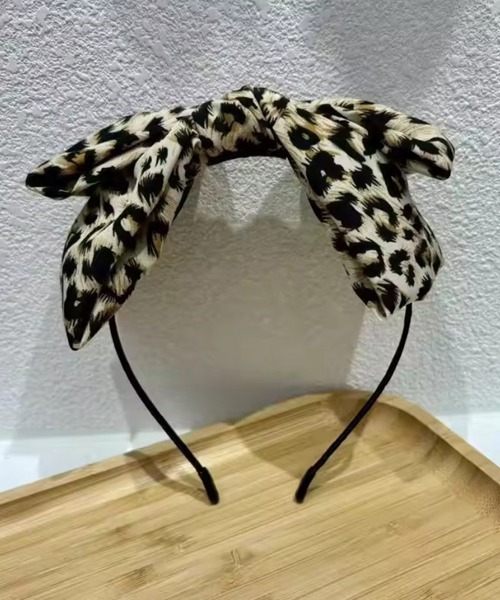 Mayree カチューシャ 「urge select」アニマル柄/ヒョウ柄 リボン