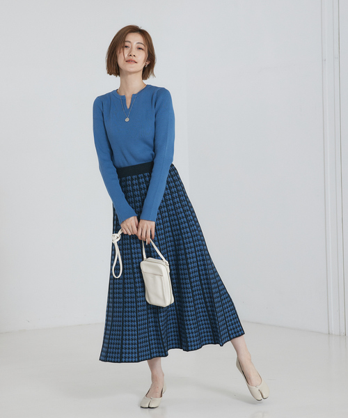 「abahouse mavie」 セットアップ フリー ブルー レディース_画像3