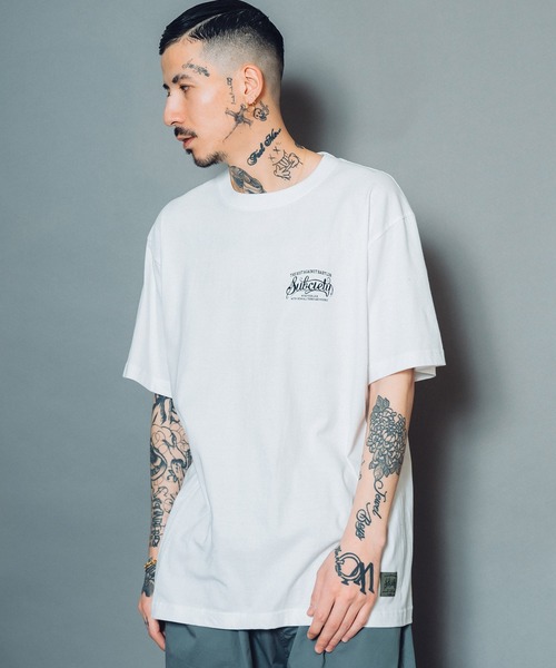 「Subciety」 半袖Tシャツ LARGE ブラック メンズ_画像7