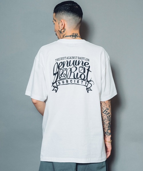 「Subciety」 半袖Tシャツ LARGE ブラック メンズ_画像8