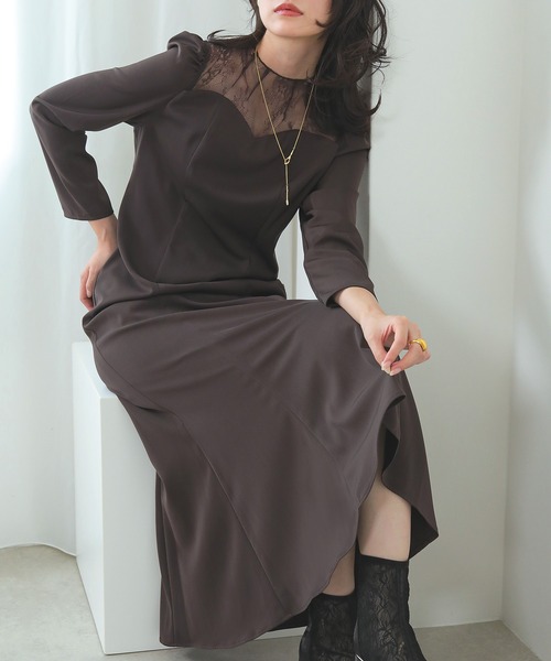 Kana 長袖ワンピース L チャコールグレー レディース : ZOZOTOWN Yahoo