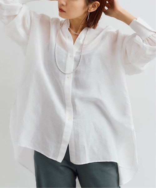 「IENA」 長袖チュニック 38 ネイビー レディース_画像7