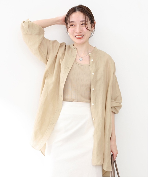 「IENA」 長袖チュニック 38 ネイビー レディース_画像8