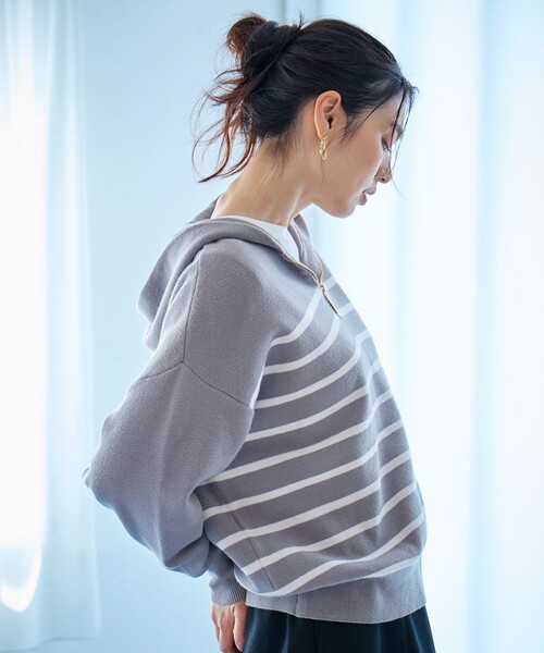 「ANY」 長袖ニット F ブラック レディース_画像4