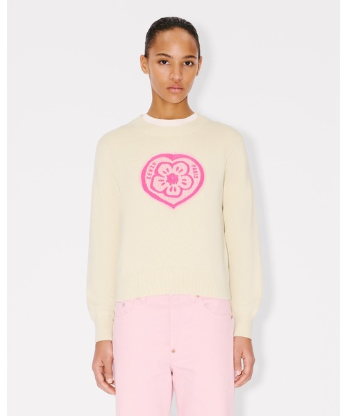 'KENZO Boke Heart' ジャンパー イン コットン ウール レディースの画像