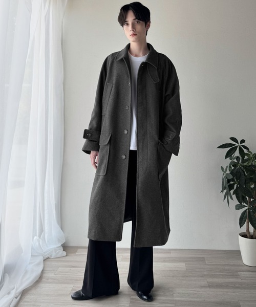 [Classical Origin] пальто с отложным воротником MEDIUM угольно-серый мужской 