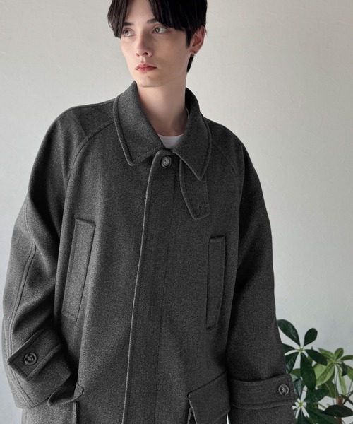 [Classical Origin] пальто с отложным воротником MEDIUM угольно-серый мужской 