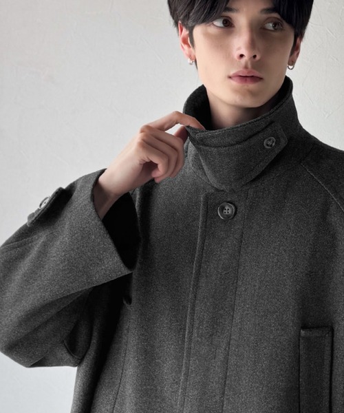 [Classical Origin] пальто с отложным воротником MEDIUM угольно-серый мужской 