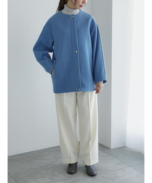 「Te chichi」 ノーカラーコート F ベージュ レディース_画像4