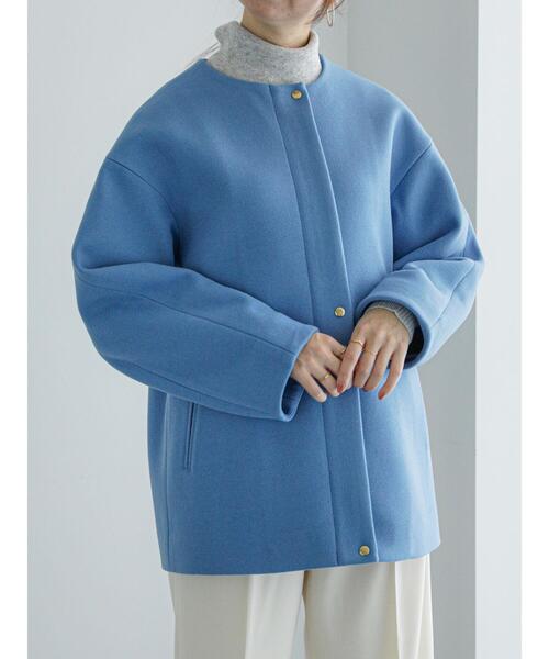 「Te chichi」 ノーカラーコート F ベージュ レディース_画像5